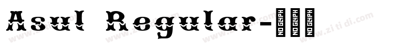 Asul Regular字体转换